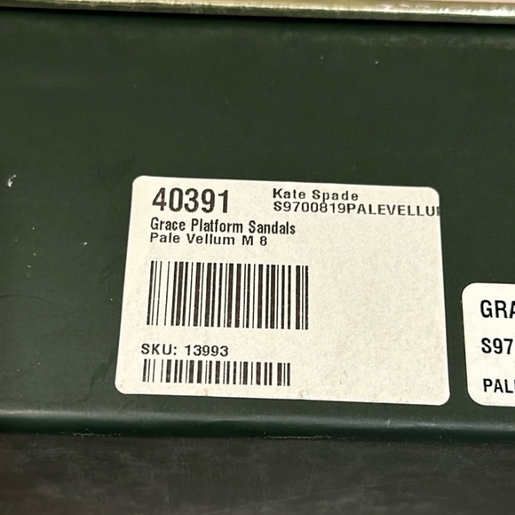 NWT Kate Spade Leather Snakeskin Platform Sandals - Picture 9 of 9